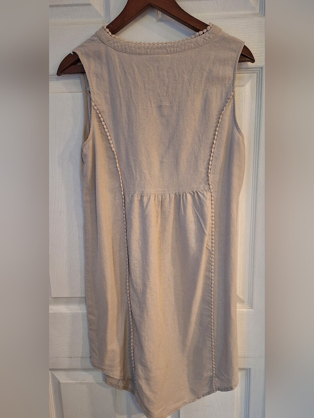 Knox Rose Beige Dress with Blue Embroidery - Picture 2 of 3